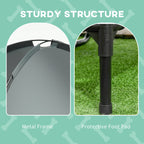 Elevated Dog Bed with Removable Canopy, Outdoor Dog Cot with UV