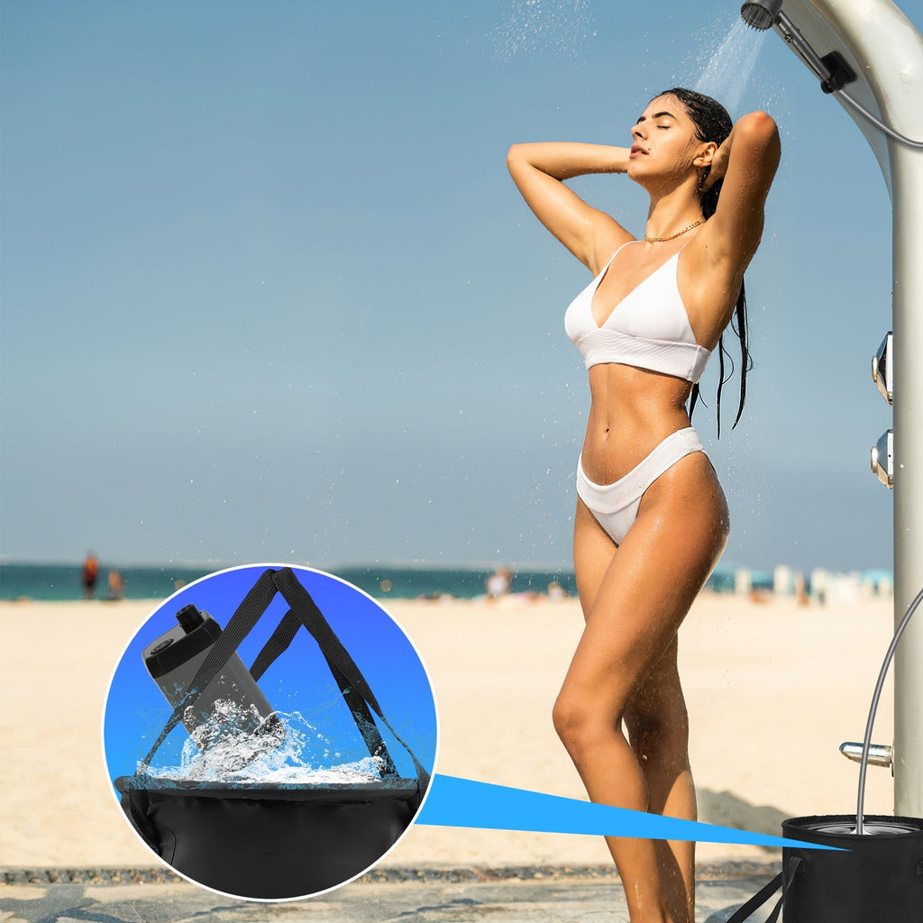 1Pc Portable Shower For Camping Include IPX7 Waterproof 6000mAh