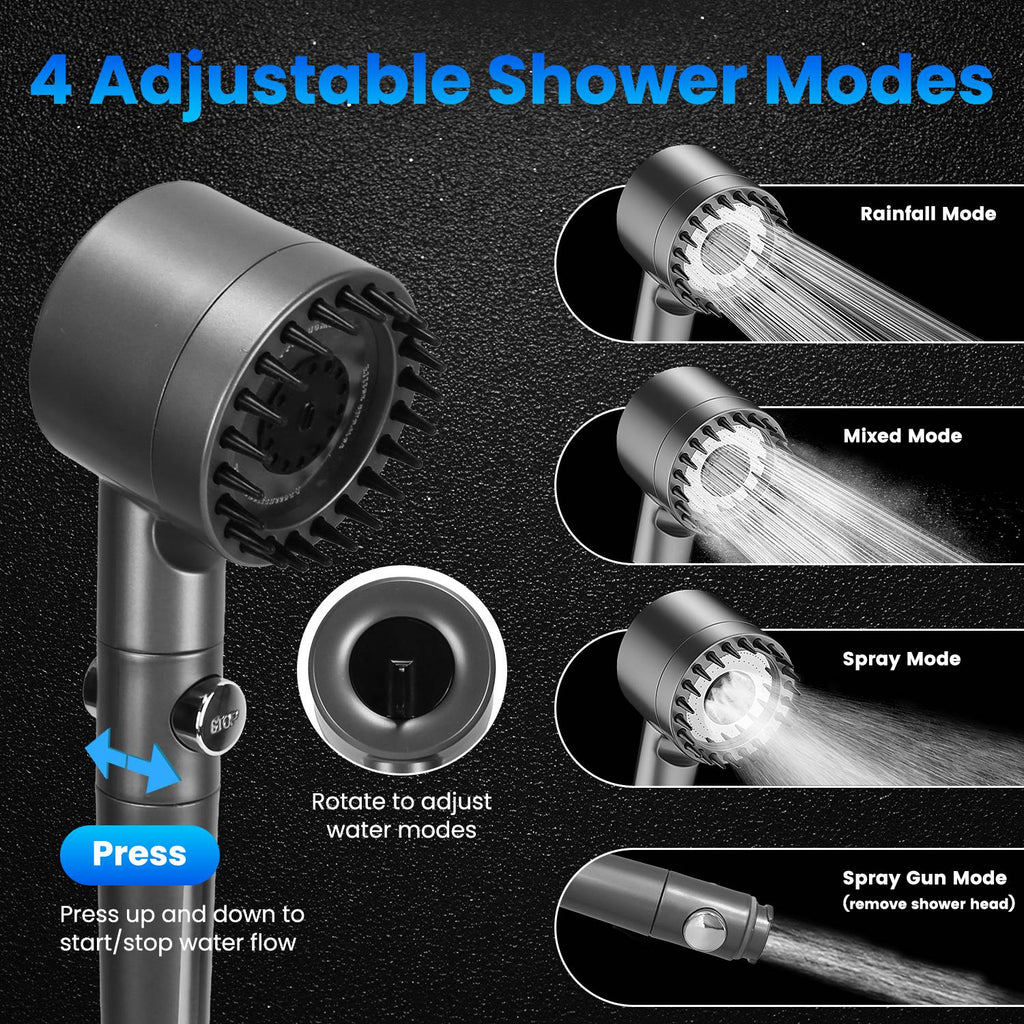 1Pc Portable Shower For Camping Include IPX7 Waterproof 6000mAh