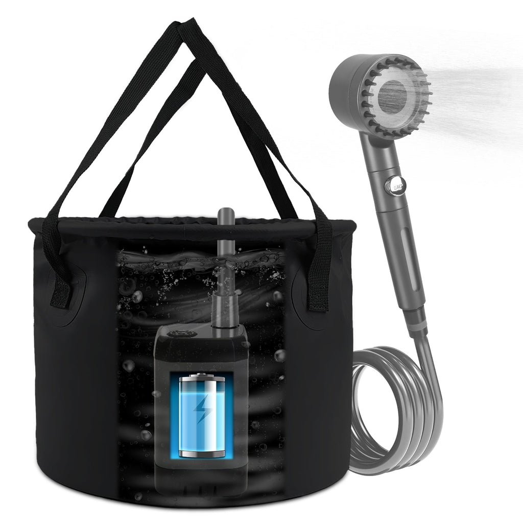 1Pc Portable Shower For Camping Include IPX7 Waterproof 6000mAh