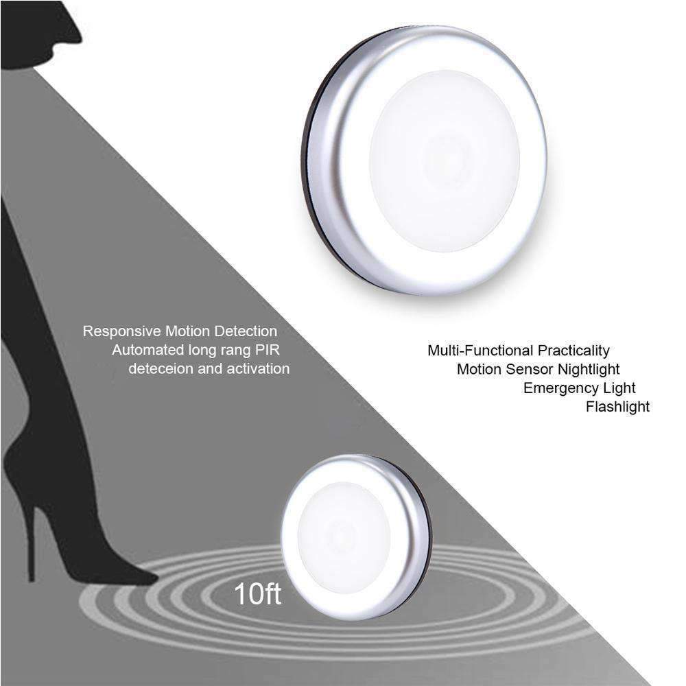 AMZER Motion Sensor LED Light - Energy Efficient Battery Operated 6