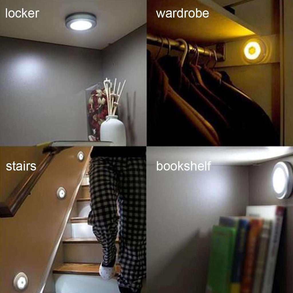 AMZER Motion Sensor LED Light - Energy Efficient Battery Operated 6