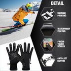 Winter Men Warm Gloves Touch Screen Waterproof Anti-slip Gloves