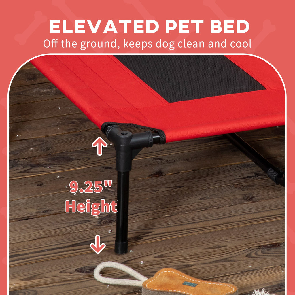 48" x 36" Elevated Portable Dog Cot Cooling Pet Bed with UV Protection