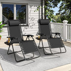 Zero Gravity Folding Recliner Chair with Headrest, Removable Tray and