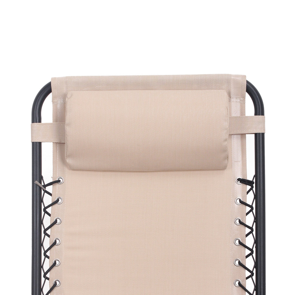 Zero Gravity Folding Recliner Chair with Headrest, Removable Tray and