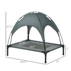 Elevated Dog Bed with Removable Canopy, Outdoor Dog Cot with UV