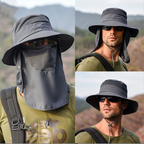 Wide Brim Sun Hat UV Protection Bucket Cap For Hiking Camping Fishing