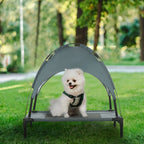 Elevated Dog Bed with Removable Canopy, Outdoor Dog Cot with UV
