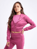 JupiterGear Athletic Zip-Up Crop Hoodie Jacket