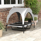 Elevated Dog Bed With Canopy, Raised Outdoor Pet Bed For Camping With