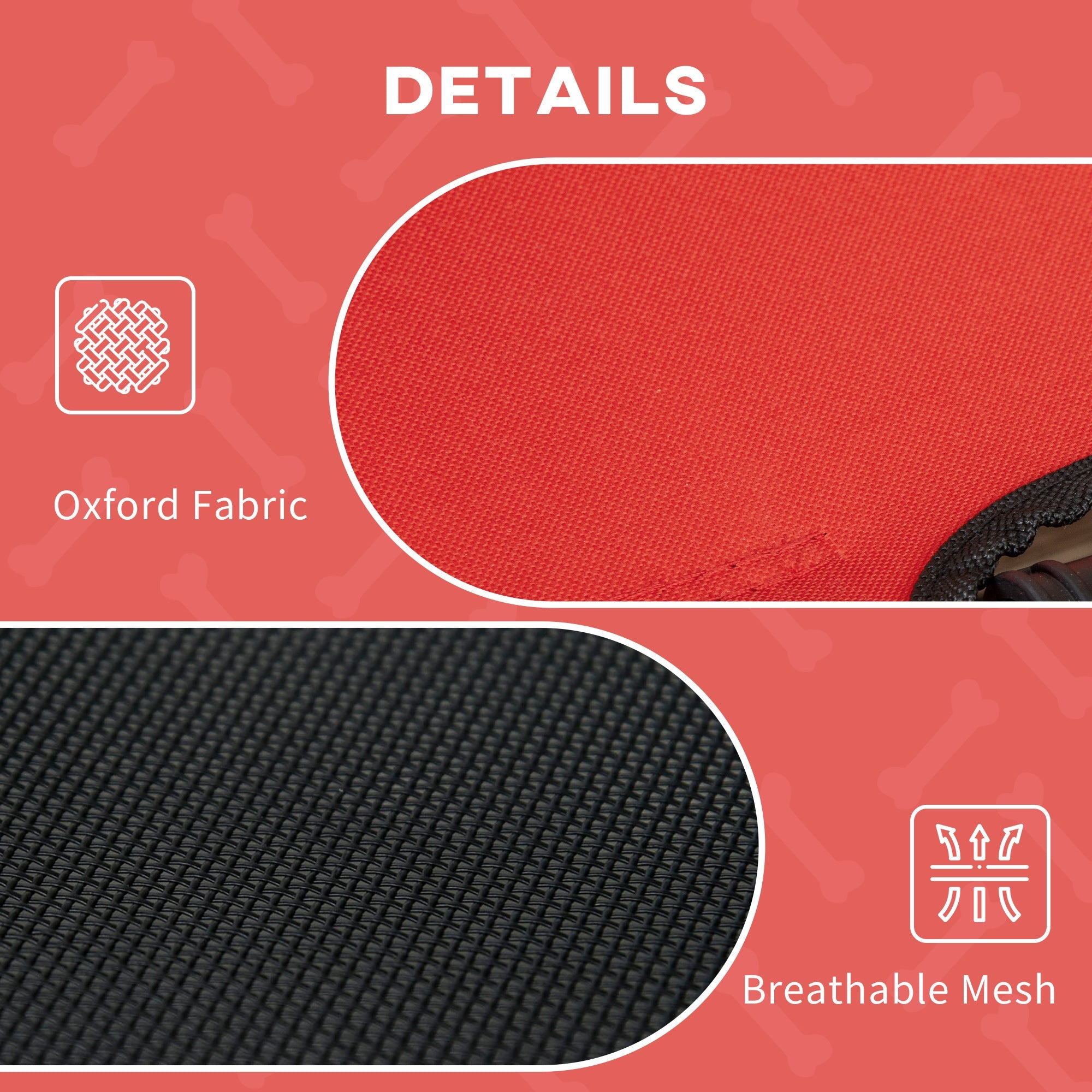 48" x 36" Elevated Portable Dog Cot Cooling Pet Bed with UV Protection