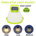 Portable Led Solar Light Collapsible Camping Lantern