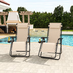 Zero Gravity Folding Recliner Chair with Headrest, Removable Tray and