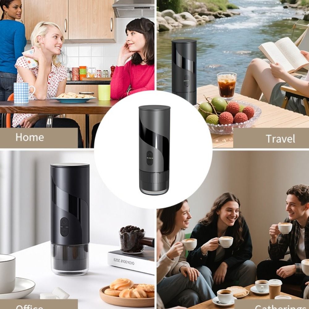 Portable Electric Espresso Machine for Travel, Car Coffee Maker