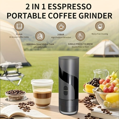 Portable Electric Espresso Machine for Travel, Car Coffee Maker