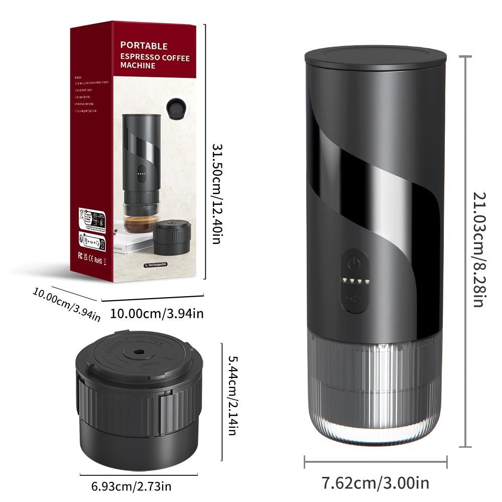 Portable Electric Espresso Machine for Travel, Car Coffee Maker