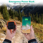Solar Camping Lantern LED Collapsible Tent Lamp USB Rechargeable