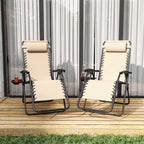 Zero Gravity Folding Recliner Chair with Headrest, Removable Tray and