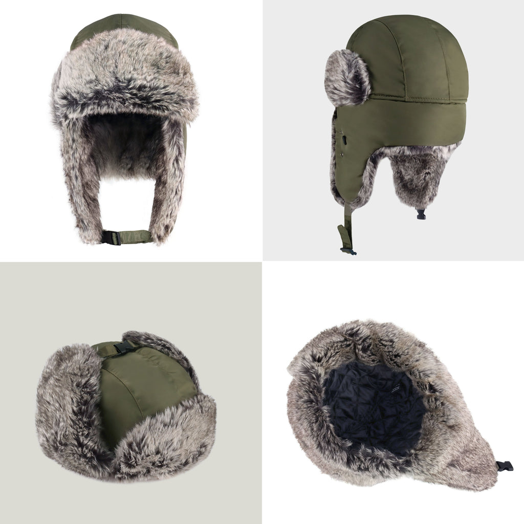Waterproof Trapper Hat for Winter – Fur Lined Ushanka with Detachable