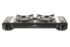 Leafy, Butane Gas Twin Burner Chef Gas Stove with Case (15,000 BTU)