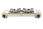 Leafy, Butane Gas Twin Burner Chef Gas Stove with Case (15,000 BTU)