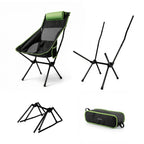 2-in-1 Folding Camping Rocking Chair with Pocket, Cushion and Carry